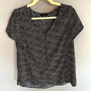 Denver Hayes Navy Blue Floral Shirt with Buttons Spring Summer size XL